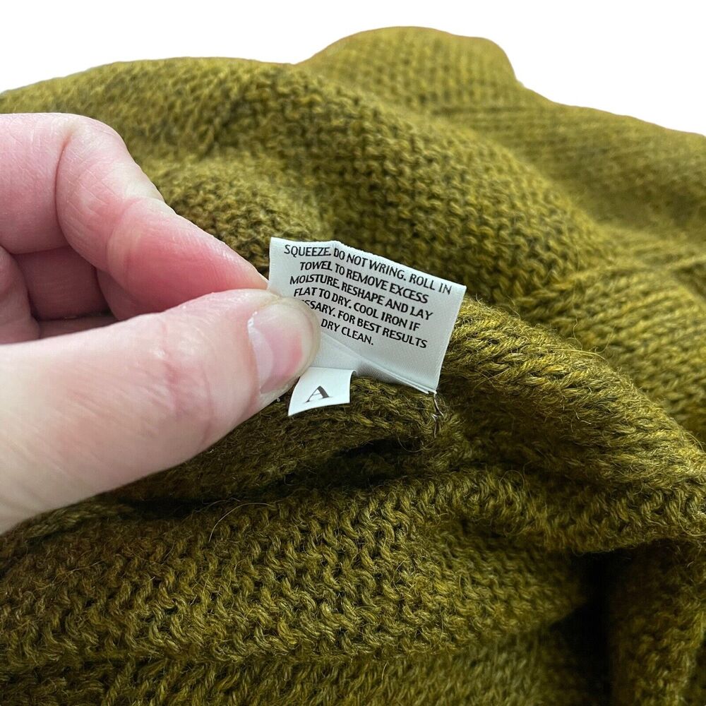 Eileen Fisher XS Sweater Draped Alpaca Silk Crochet Brown Open Front - Picture 4 of 9
